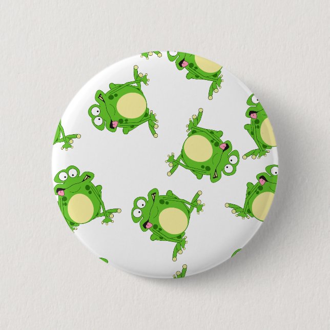 Frog 6 Cm Round Badge (Front)