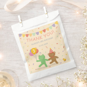 Frog and Bear Birthday Party Favour Bag