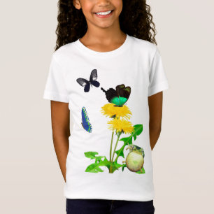 Frog and Butterflies Girls T-Shirt