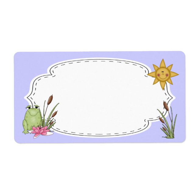 Frog and Cattails Label (Front)
