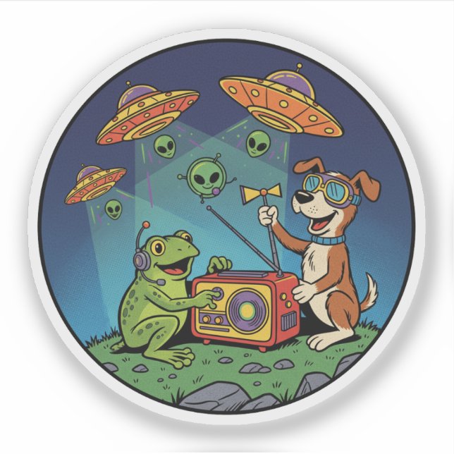 Frog and Dog Alien Hunters - Cosmic Radio (Front)