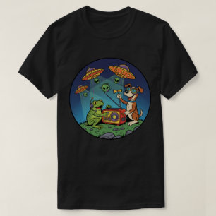 Frog and Dog Alien Hunters - Cosmic Radio T-Shirt