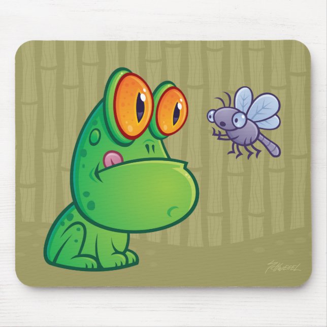 Frog and Dragonfly Mouse Mat (Front)