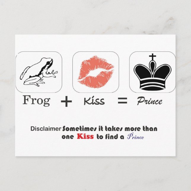 frog and kiss postcard (Front)