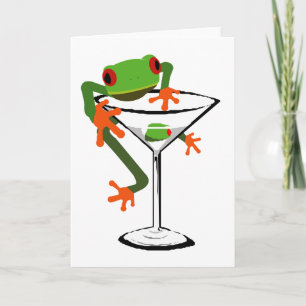 Frog and Martini Card