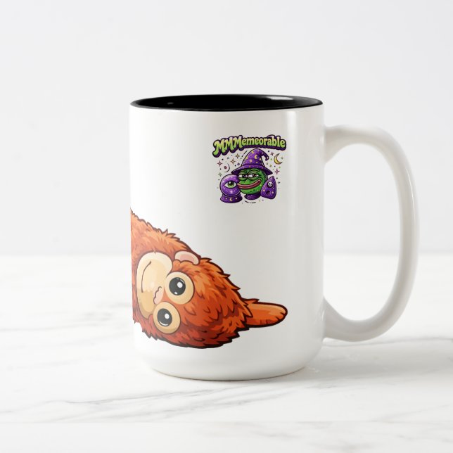 frog and monkey Two-Tone coffee mug (Right)