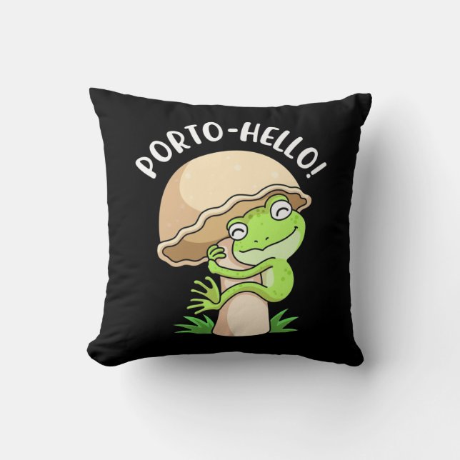 Frog And Mushroom Cushion (Front)