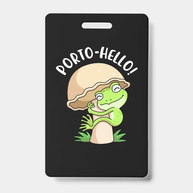 Frog And Mushroom ID Badge (Front)