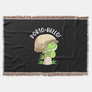 Frog And Mushroom Throw Blanket