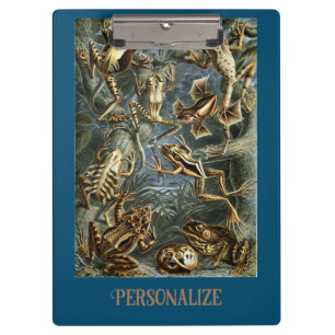 Frog and toad Ernst Haeckel vintage Clipboard