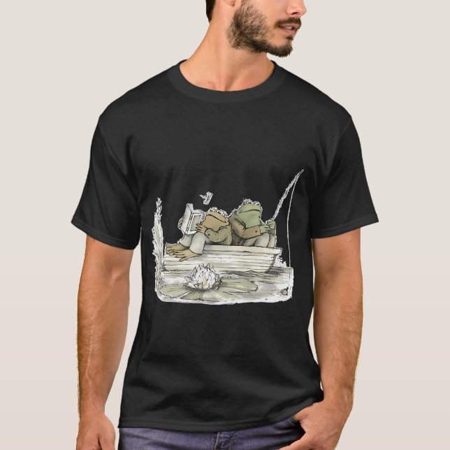 Frog And Toad Fishing T-Shirt (Front)