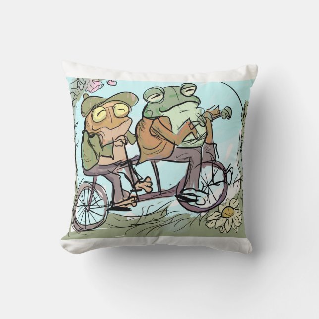 Frog and toad pillow (Front)