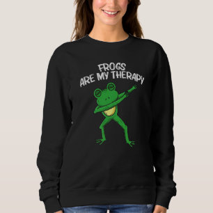 Frog Art For Men Women Dabbing Green Tree Toad Ani Sweatshirt