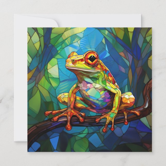 Frog Art Greeting Card (Front)