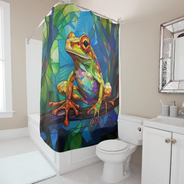 Frog Art Shower Curtain (In Situ)