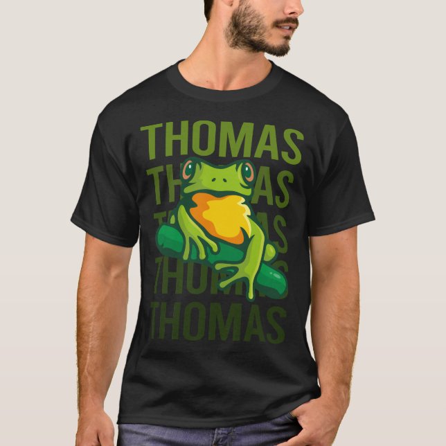 Frog Art - Thomas Name T-Shirt (Front)