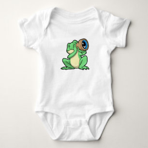 Frog as Astronomy with Telescope Baby Bodysuit