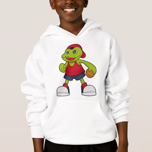Frog as Basketball player with Basketball (Front)