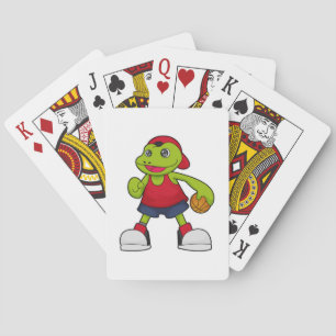 Frog as Basketball player with Basketball Playing Cards