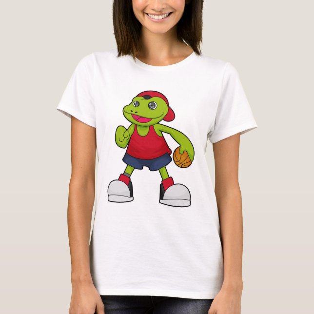 Frog as Basketball player with Basketball T-Shirt (Front)
