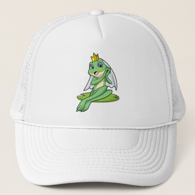 Frog as Bride at Wedding with Crown Trucker Hat (Front)