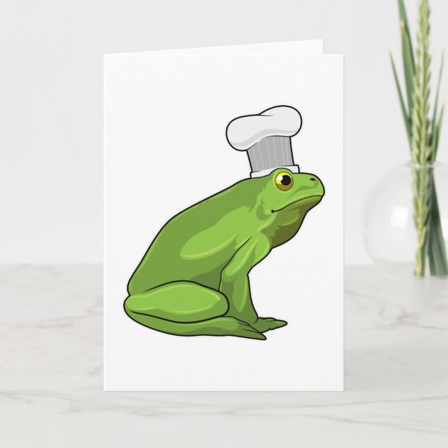 Frog as Cook with Chef hat Card (Front)