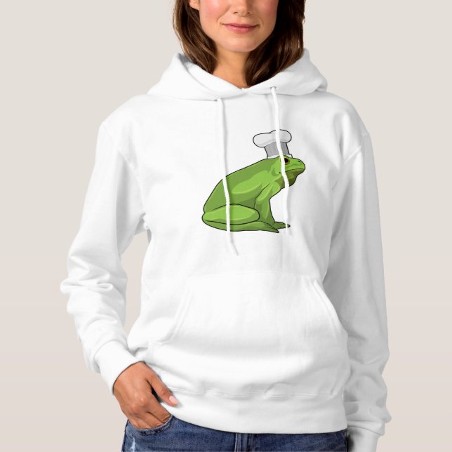 Frog as Cook with Chef hat Hoodie (Front)