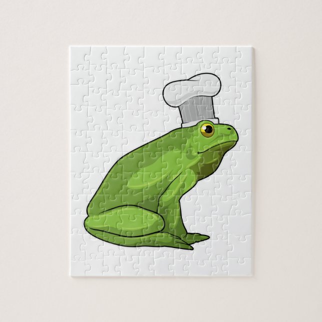Frog as Cook with Chef hat Jigsaw Puzzle (Vertical)