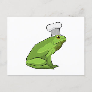 Frog as Cook with Chef hat Postcard