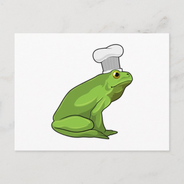 Frog as Cook with Chef hat Postcard (Front)