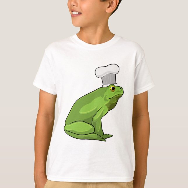 Frog as Cook with Chef hat T-Shirt (Front)