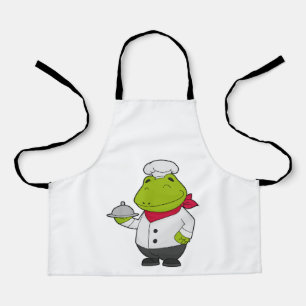 Frog as Cook with Platter Apron
