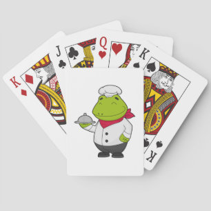 Frog as Cook with Platter Playing Cards