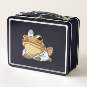 Frog as Doctor with Doctor's coat Metal Lunch Box