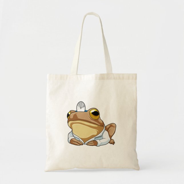 Frog as Doctor with Doctor's coat Tote Bag (Front)