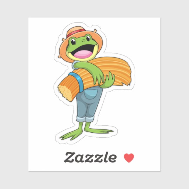 Frog as Farmer with Straw (Sheet)