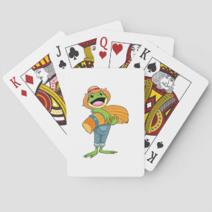 Frog as Farmer with Straw Playing Cards