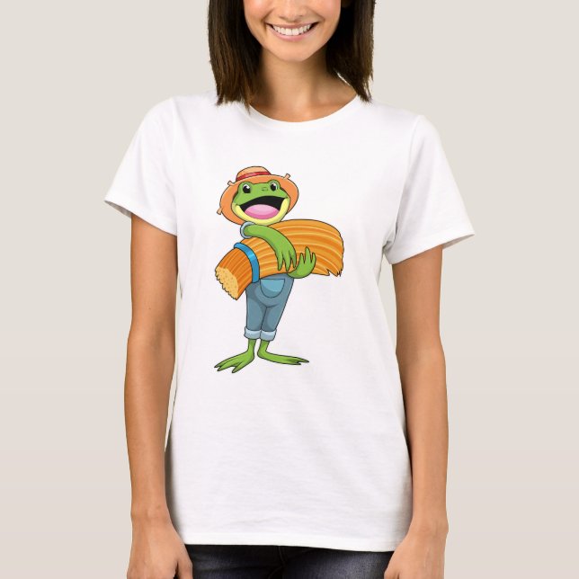 Frog as Farmer with Straw T-Shirt (Front)