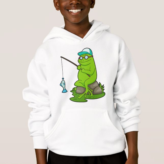 Frog as Fisher with Fishing rod & Fish (Front)
