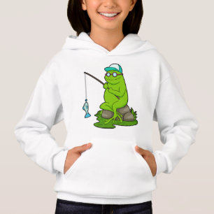 Frog as Fisher with Fishing rod & Fish