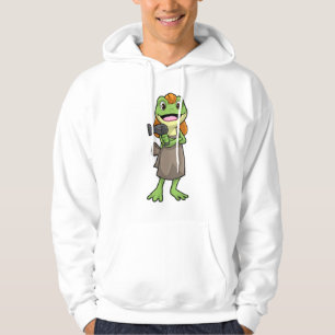 Frog as Hairdresser with Hairdryer Hoodie