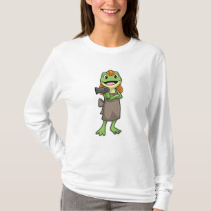 Frog as Hairdresser with Hairdryer T-Shirt