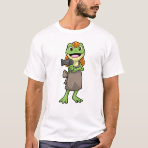 Frog as Hairdresser with Hairdryer T-Shirt