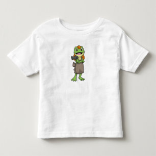 Frog as Hairdresser with Hairdryer Toddler T-Shirt