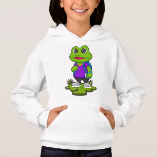 Frog as Hiker with Backpack