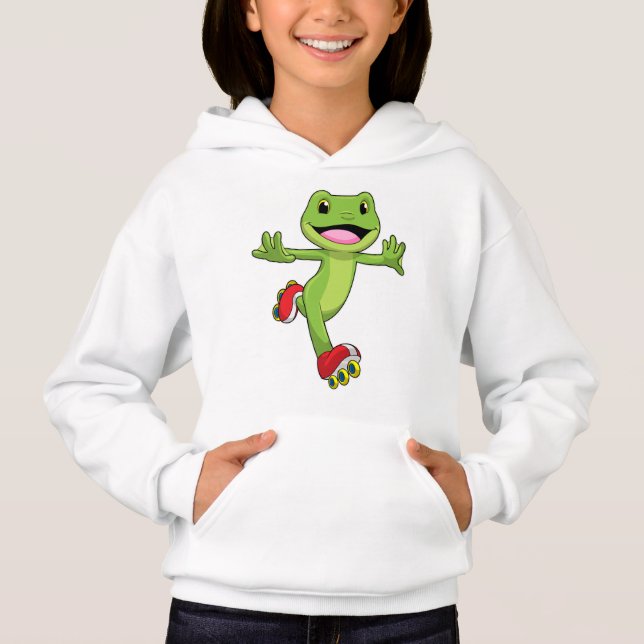 Frog as Inline skater with Roller skates (Front)