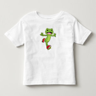 Frog as Inline skater with Roller skates Toddler T-Shirt