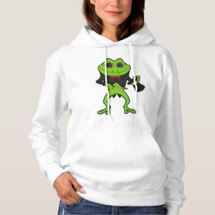 Frog as Magician with Magic wand & Hat Hoodie
