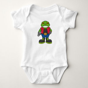 Frog as Mechanic with Spanner Baby Bodysuit