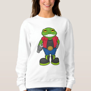 Frog as Mechanic with Spanner Sweatshirt